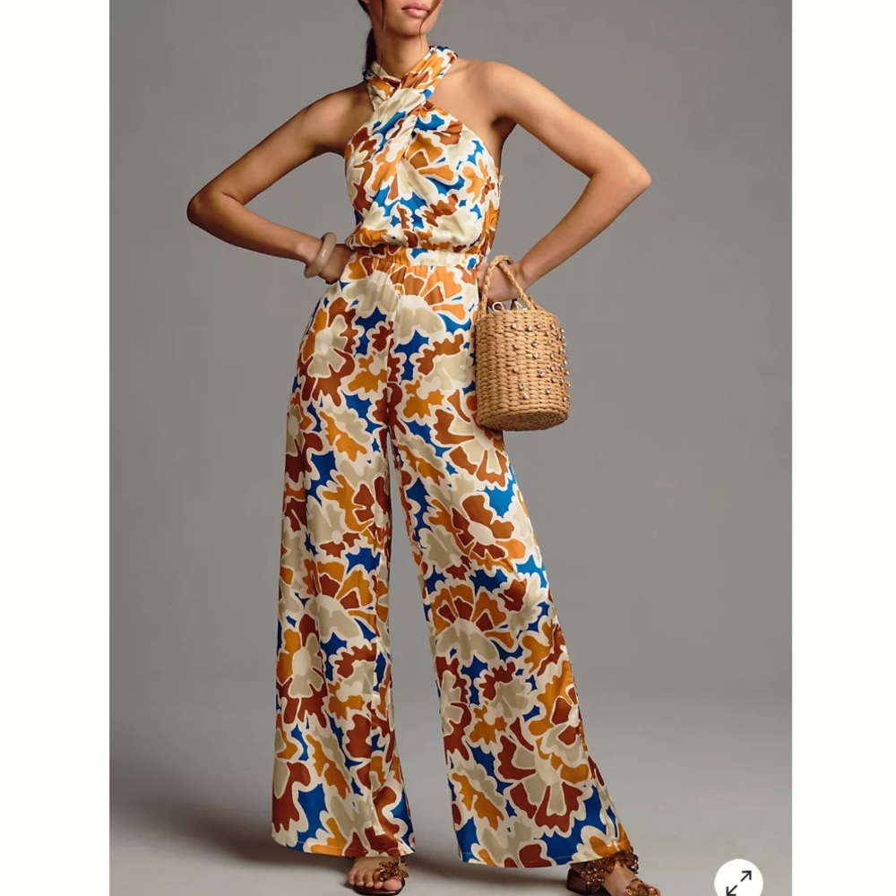 New with tags! DOLAN Printed Halter Jumpsuit